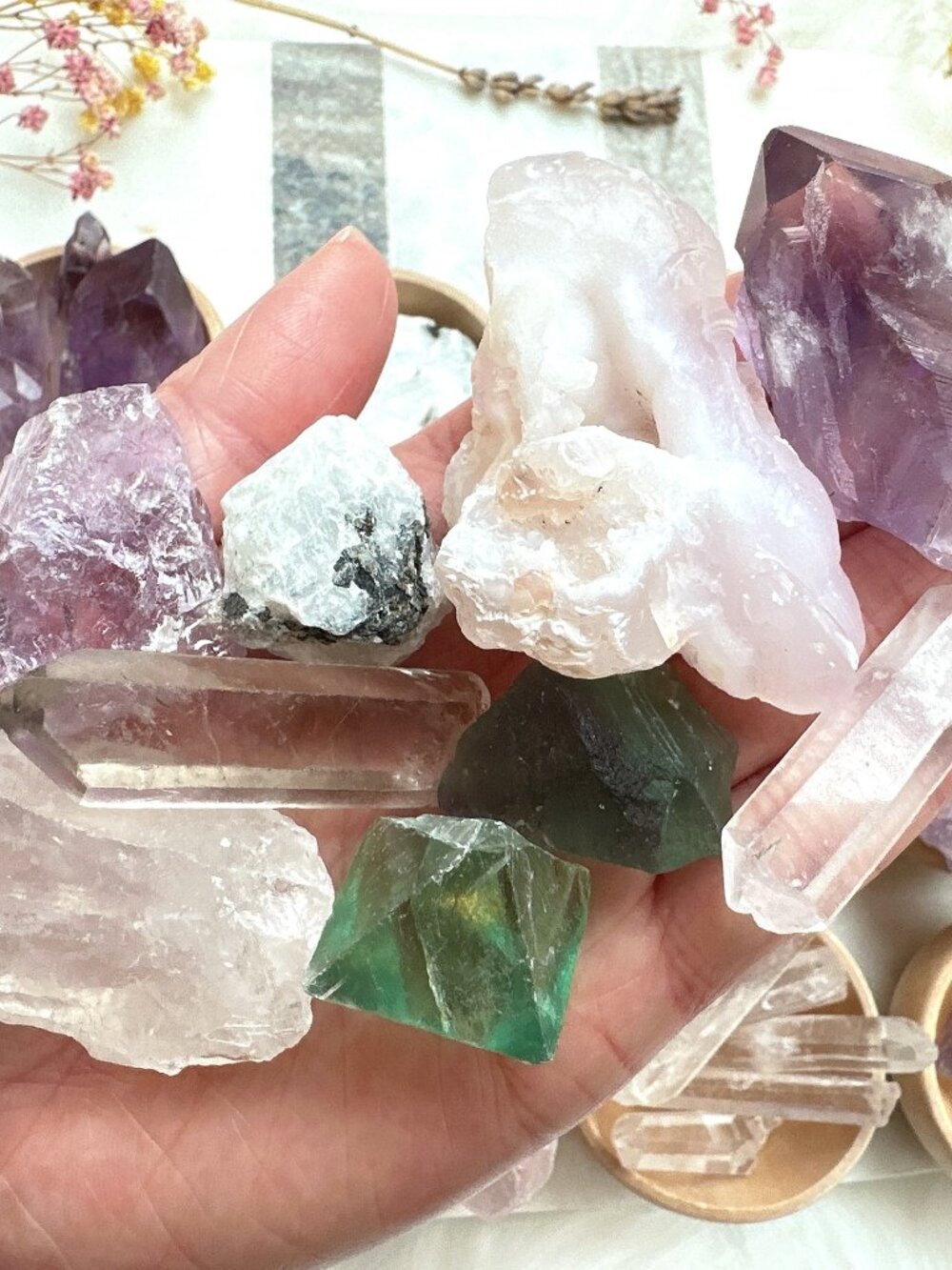 1/2 Pound Assorted Raw/Rough Crystals Set - Intuitively Chosen